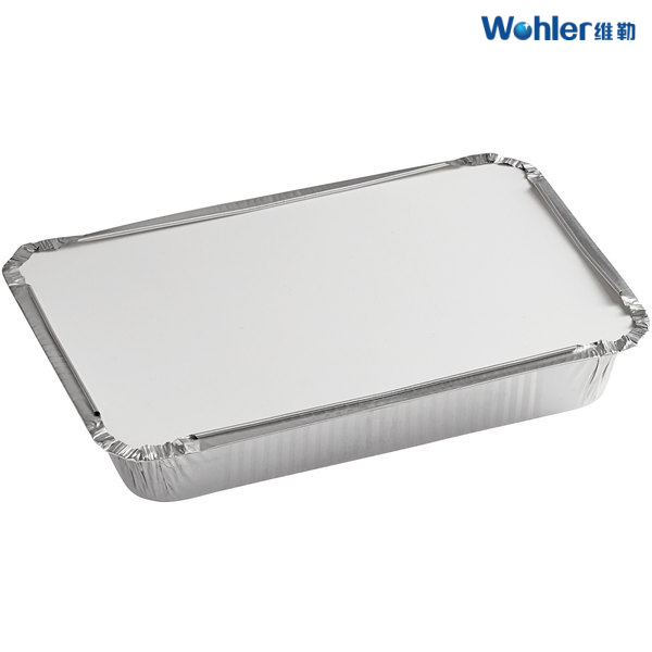 Faltenfreier OEM-Aluminiumbehälter mit Deckel für Ofen